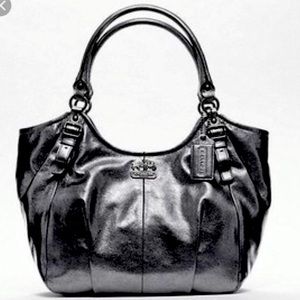 Coach Silver Metallic Madison Abigail Tote